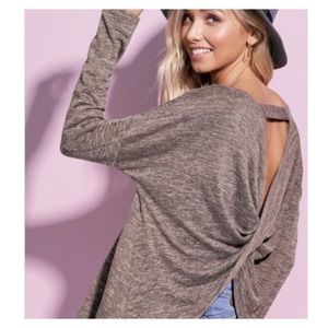 Mocha Twisted Back Top